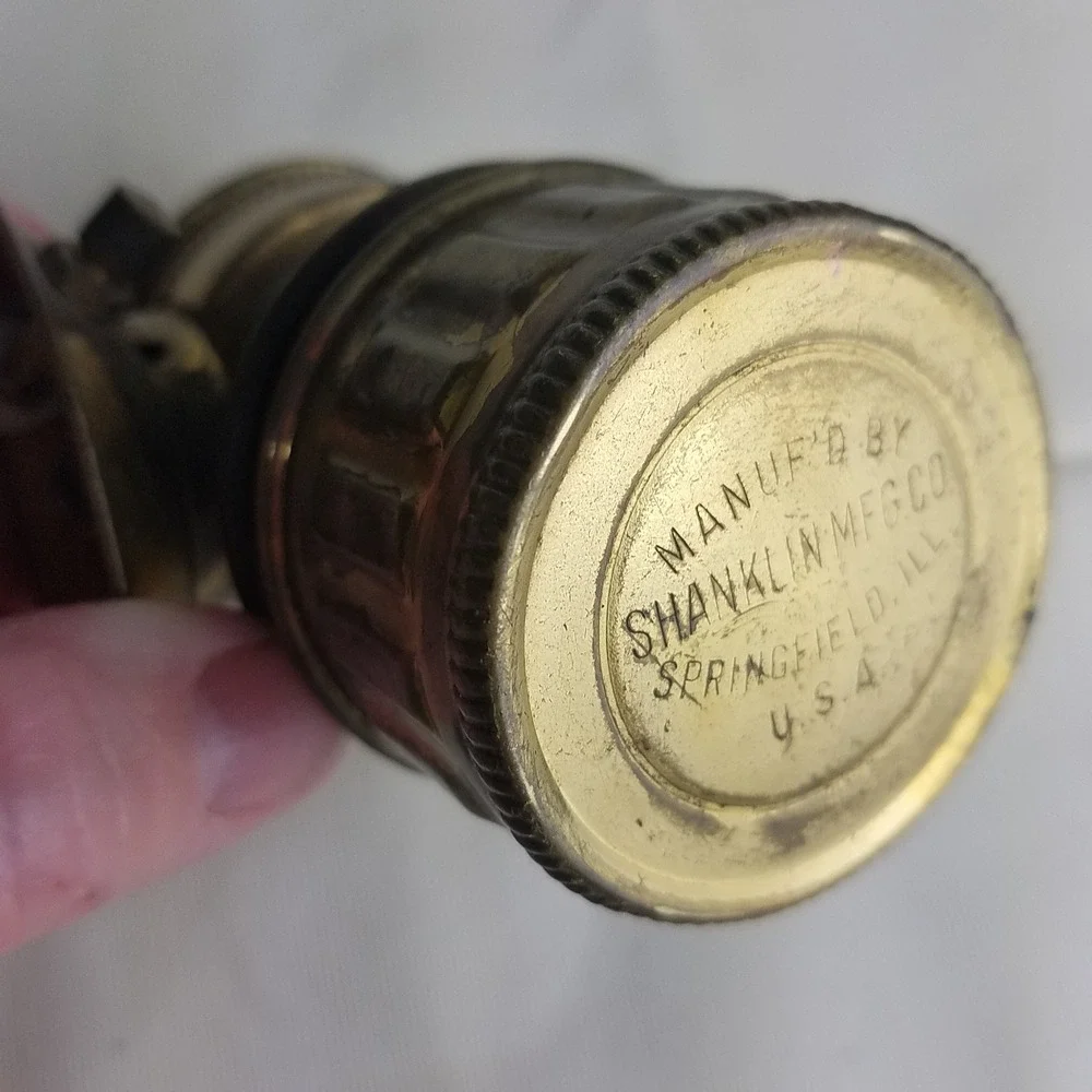 Antique Brass Miner s Lamp Oil Lantern Vintage‎ Industrial Shanklin mfg